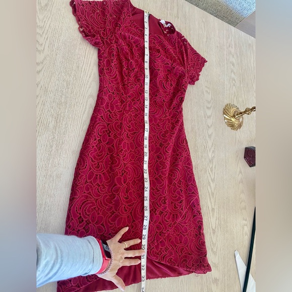 Sugarlips lace cocktail mini dress with back cut-out detail, red size XS - Picture 13 of 14